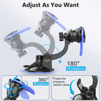 Universal Car Phone Mount – Adjustable Suction and Air Vent for Smartphones