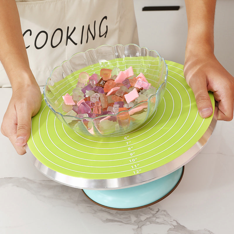Silicone Cake Turntable Mat – Non-stick Heat Resistant Tool for Baking