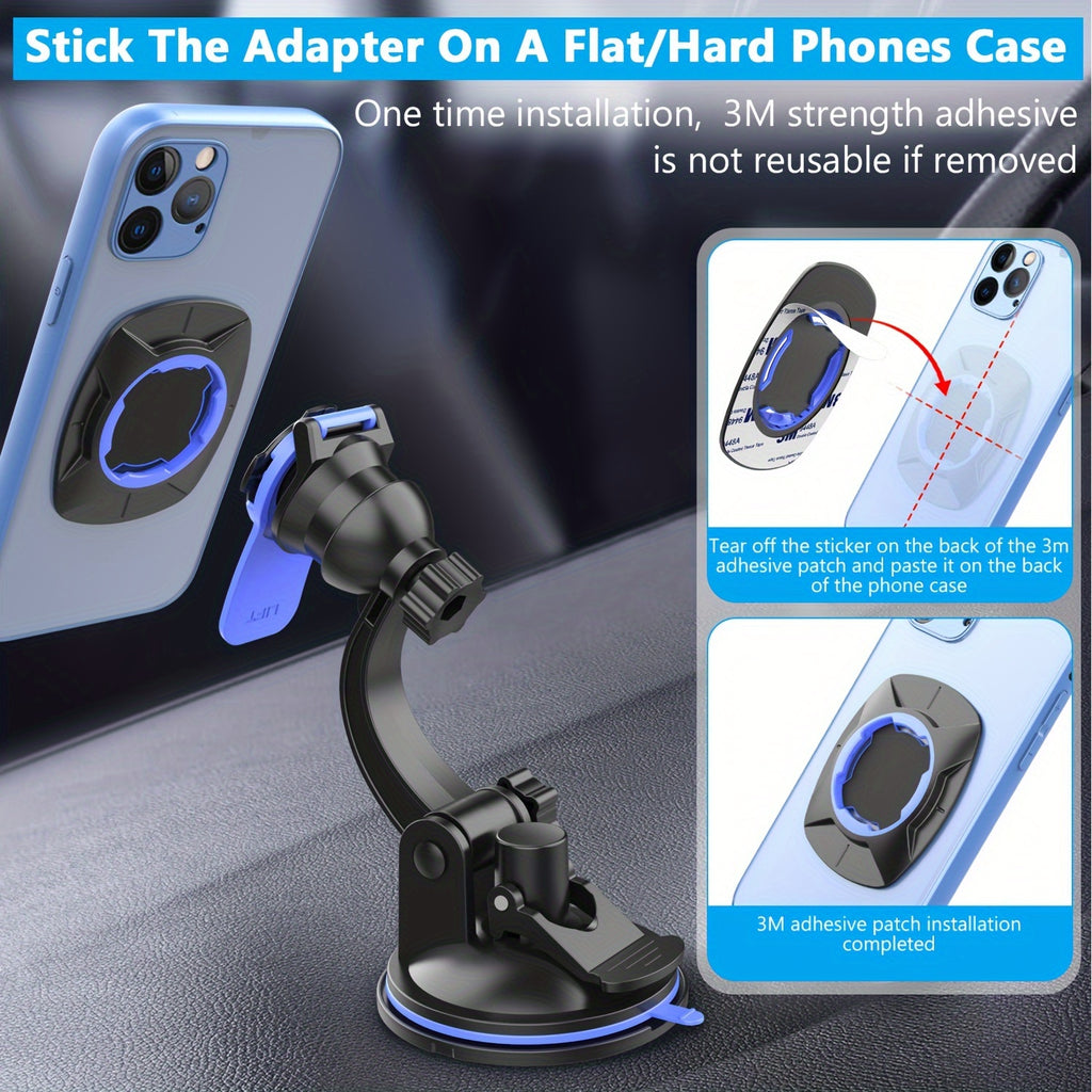Universal Car Phone Mount – Adjustable Suction and Air Vent for Smartphones