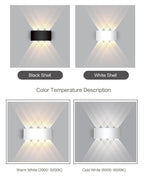 Aluminum LED Wall Lamp – IP65 Waterproof Lighting for Indoor and Outdoor
