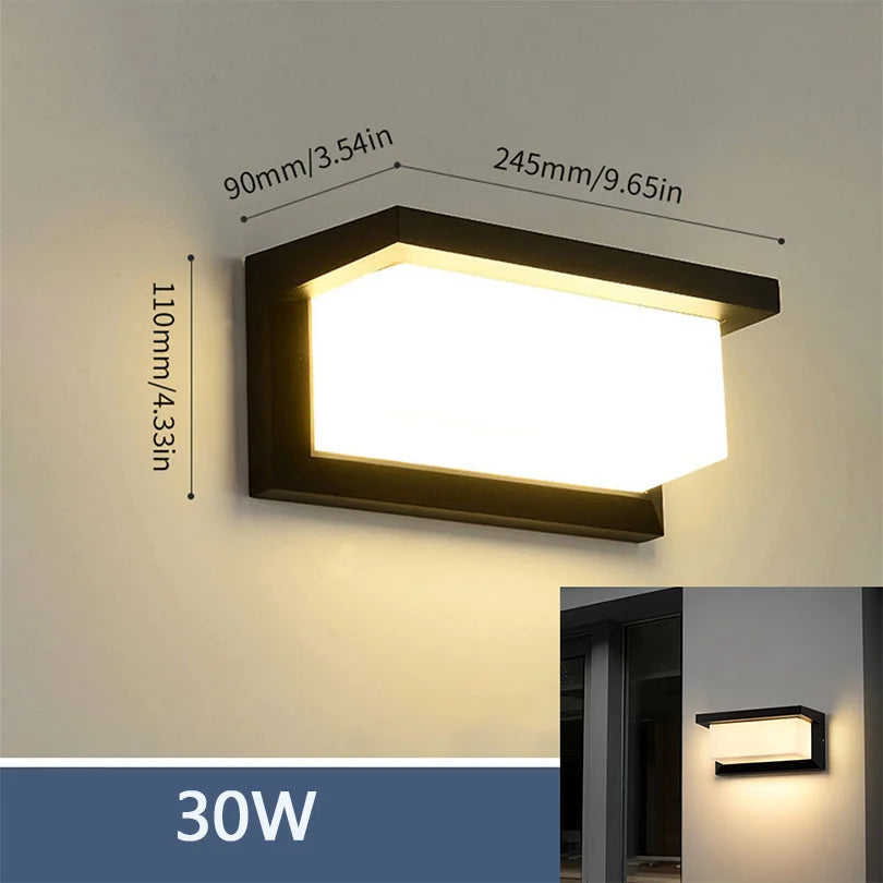 LED Outdoor Wall Lamp – Motion Sensor Waterproof Light for Porch Garden