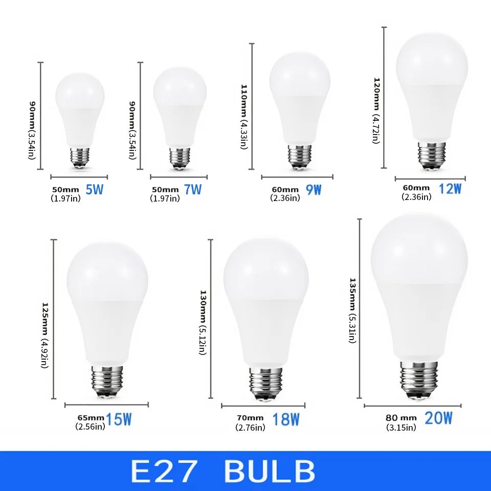LED Light Bulbs – Energy Efficient E27 E14 Lamps for Home Interior Lighting