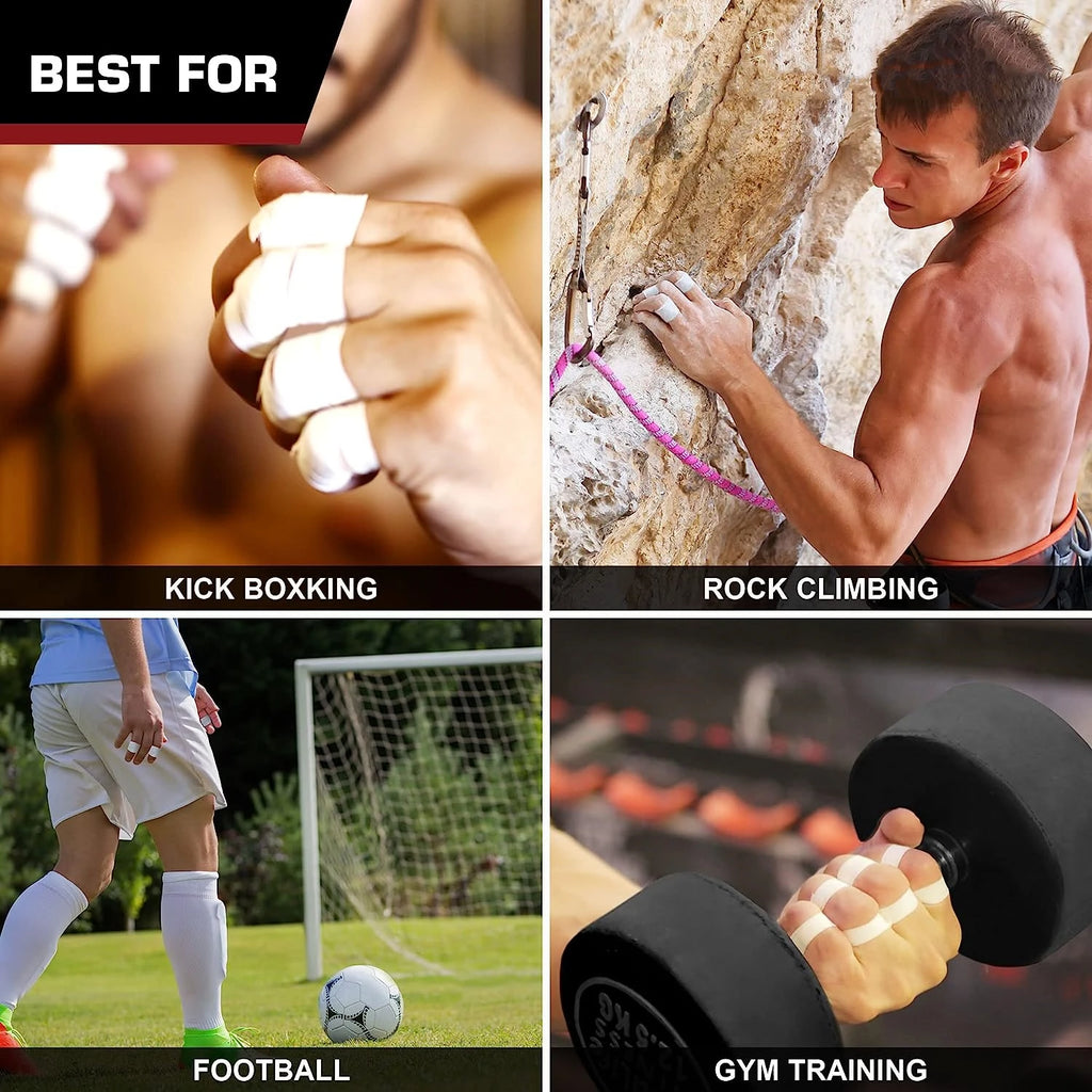 White Cotton Athletic Tape – Adhesive Sport Bandage for Muscle Support