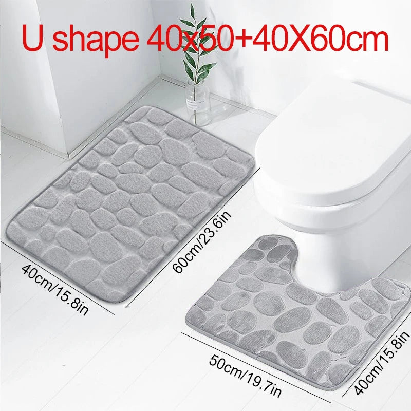 Absorbent Bathroom Rug – Slip-Resistant Floor Mat for Shower and Bathtub