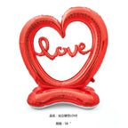 Red Rose Foil Balloon – Romantic Floral Decor for Valentine's Day Weddings
