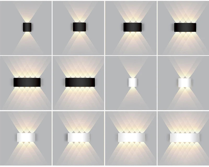 Aluminum LED Wall Lamp – IP65 Waterproof Lighting for Indoor and Outdoor