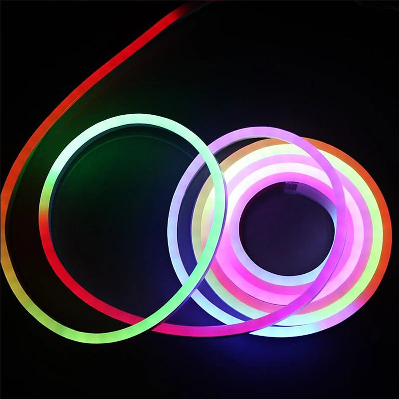 RGBIC Silicone Neon LED Strip – Music Sync Lighting for Room Decor