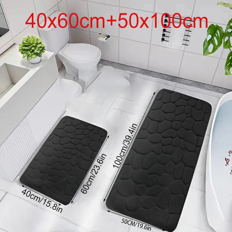 Absorbent Bathroom Rug – Slip-Resistant Floor Mat for Shower and Bathtub