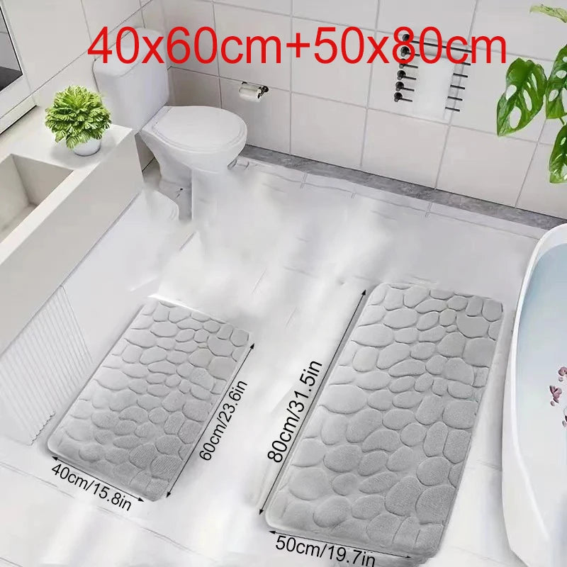 Absorbent Bathroom Rug – Slip-Resistant Floor Mat for Shower and Bathtub