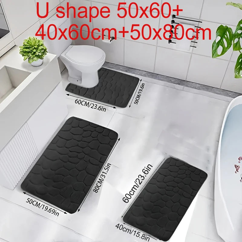 Absorbent Bathroom Rug – Slip-Resistant Floor Mat for Shower and Bathtub