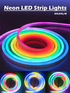 RGBIC Silicone Neon LED Strip – Music Sync Lighting for Room Decor