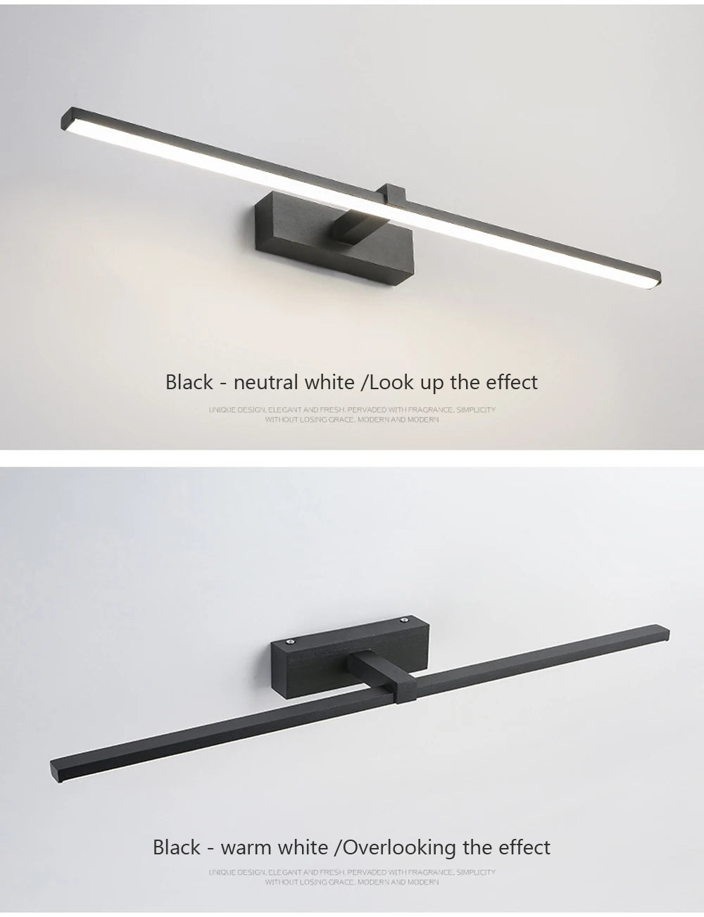 Modern Aluminum LED Wall Light – Adjustable Bathroom Mirror Vanity Lamp