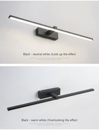 Modern Aluminum LED Wall Light – Adjustable Bathroom Mirror Vanity Lamp