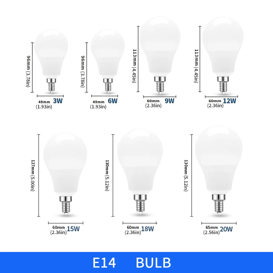 LED Light Bulbs – Energy Efficient E27 E14 Lamps for Home Interior Lighting