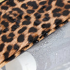 Leopard Print Clear Makeup Bag – Waterproof Large Cosmetic Organizer for Travel