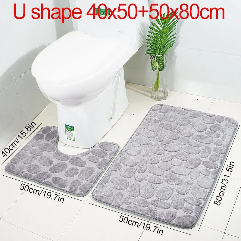 Absorbent Bathroom Rug – Slip-Resistant Floor Mat for Shower and Bathtub