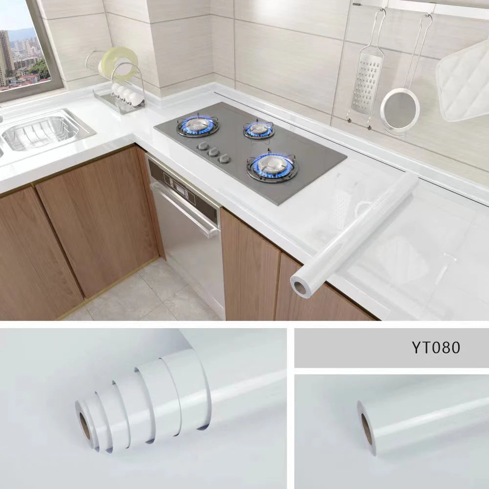 Self-Adhesive Marble Wallpaper – Oil-Proof Film for Kitchen Renovation
