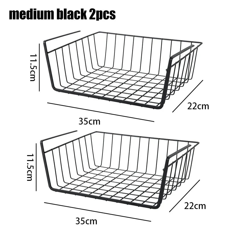 Metal Hanging Storage Basket – Multipurpose Organizer for Kitchen and Bedroom