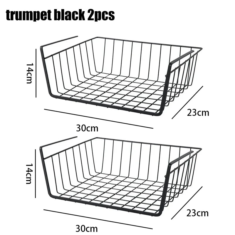 Metal Hanging Storage Basket – Multipurpose Organizer for Kitchen and Bedroom