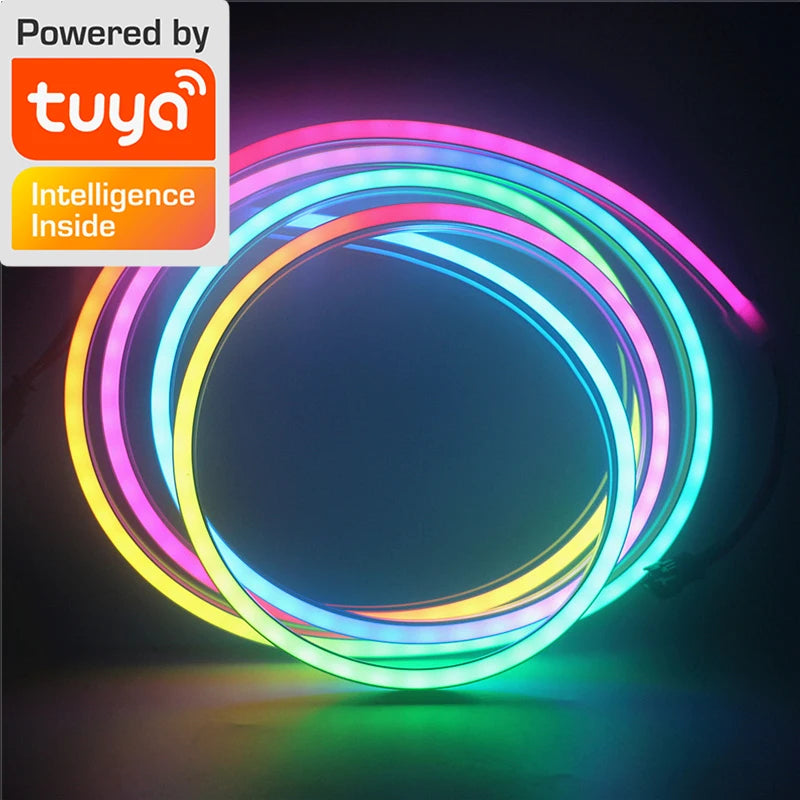 RGBIC Silicone Neon LED Strip – Music Sync Lighting for Room Decor