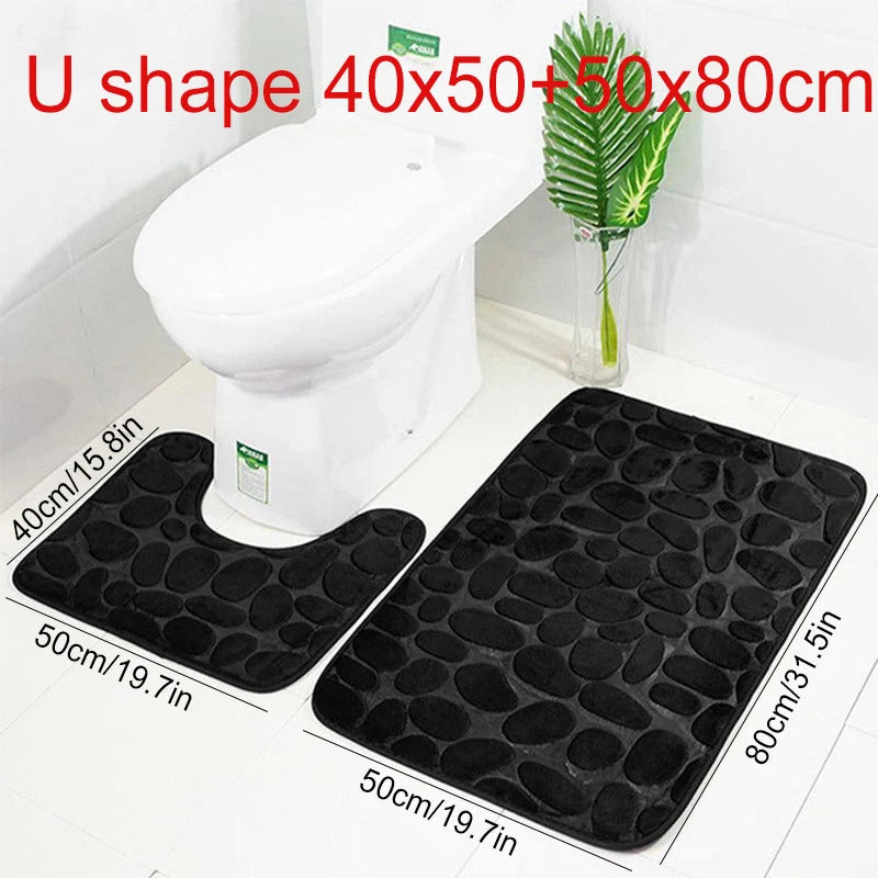 Absorbent Bathroom Rug – Slip-Resistant Floor Mat for Shower and Bathtub