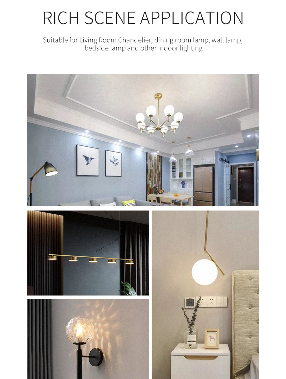 LED Light Bulbs – Energy Efficient E27 E14 Lamps for Home Interior Lighting