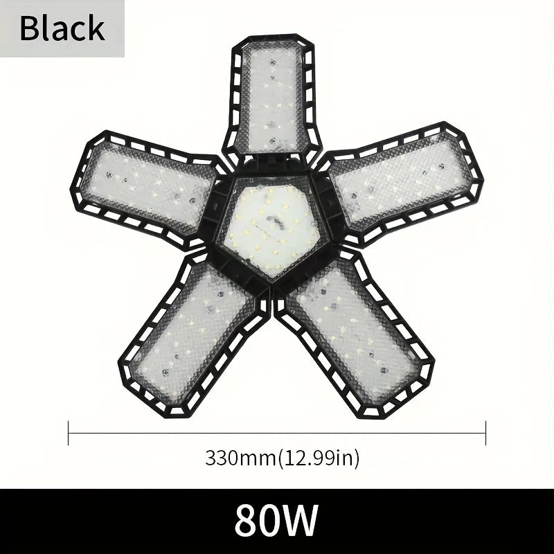 Adjustable LED Garage Lights – Foldable Ceiling Work Lamp for Workshop Warehouse