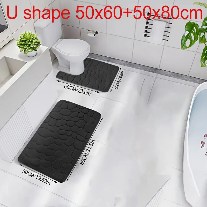 Absorbent Bathroom Rug – Slip-Resistant Floor Mat for Shower and Bathtub
