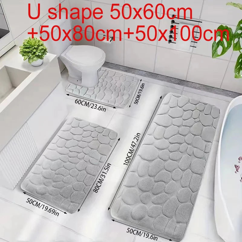 Absorbent Bathroom Rug – Slip-Resistant Floor Mat for Shower and Bathtub