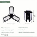 Adjustable LED Garage Lights – Foldable Ceiling Work Lamp for Workshop Warehouse