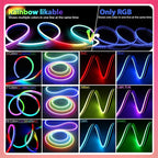 RGBIC Silicone Neon LED Strip – Music Sync Lighting for Room Decor