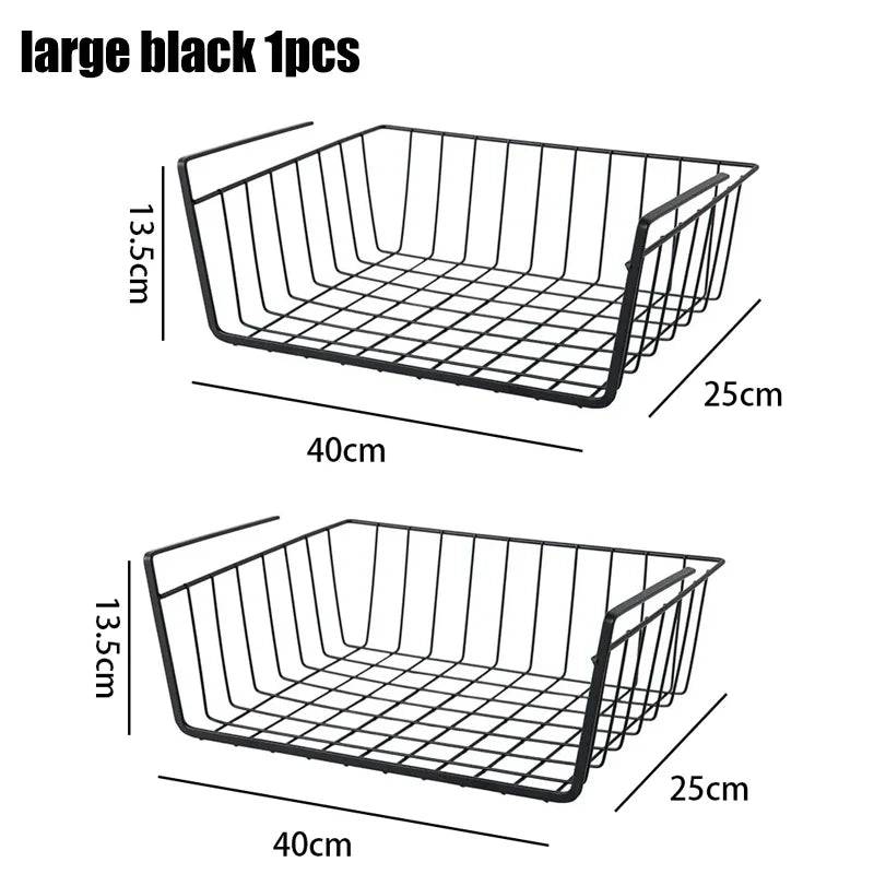 Metal Hanging Storage Basket – Multipurpose Organizer for Kitchen and Bedroom