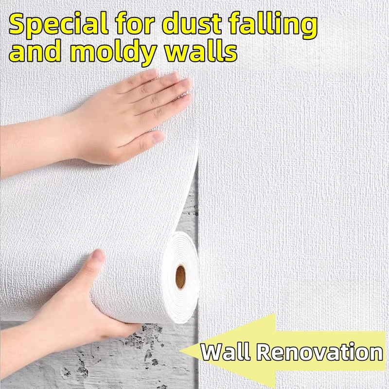 Self-Adhesive PVC Wallpaper – 50cm x 10m Thickened Waterproof Wall Renovation