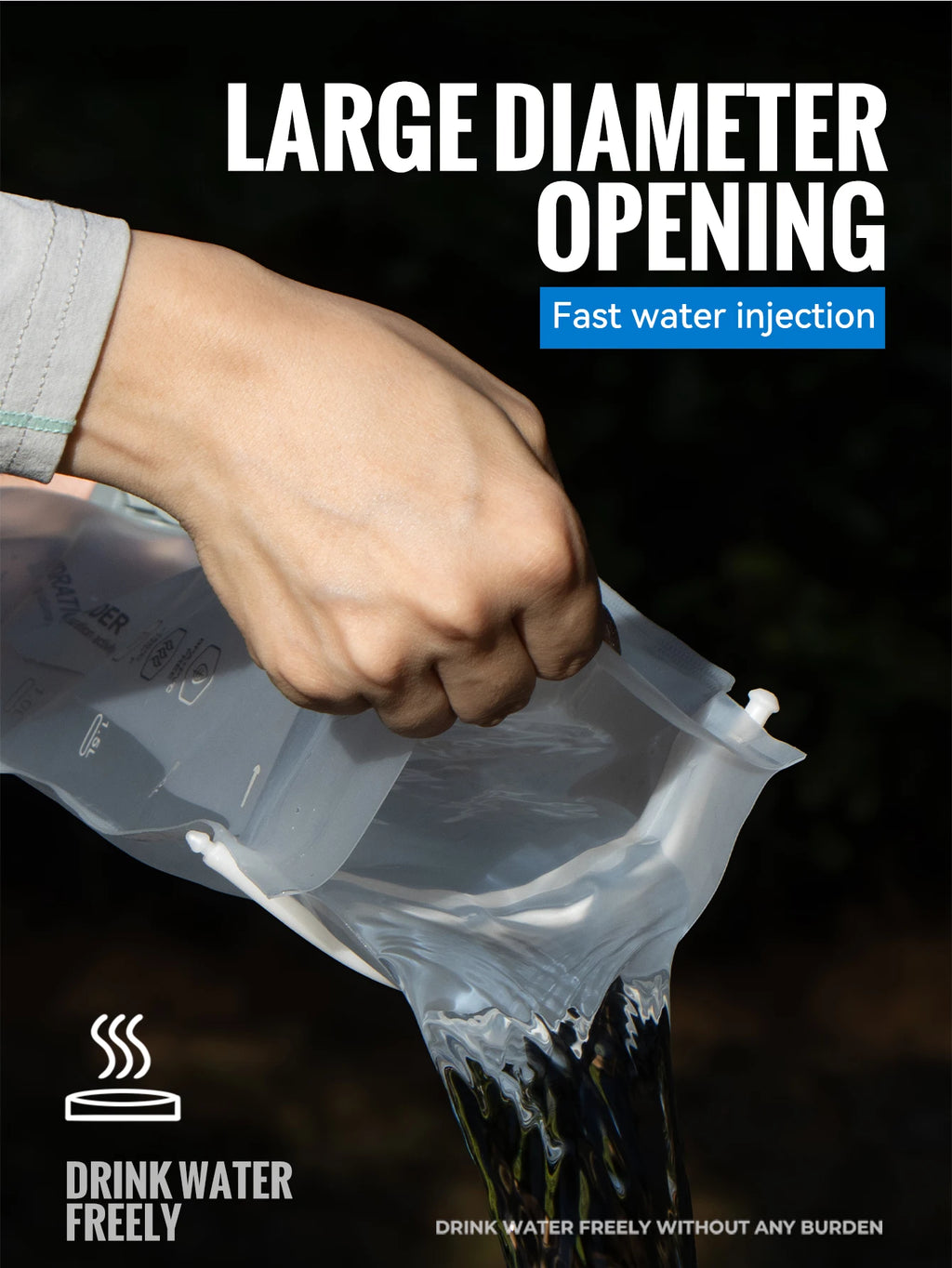 Hydration Bladder – BPA Free TPU Reservoir for Hiking Running and Cycling