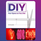 RGBIC Silicone Neon LED Strip – Music Sync Lighting for Room Decor