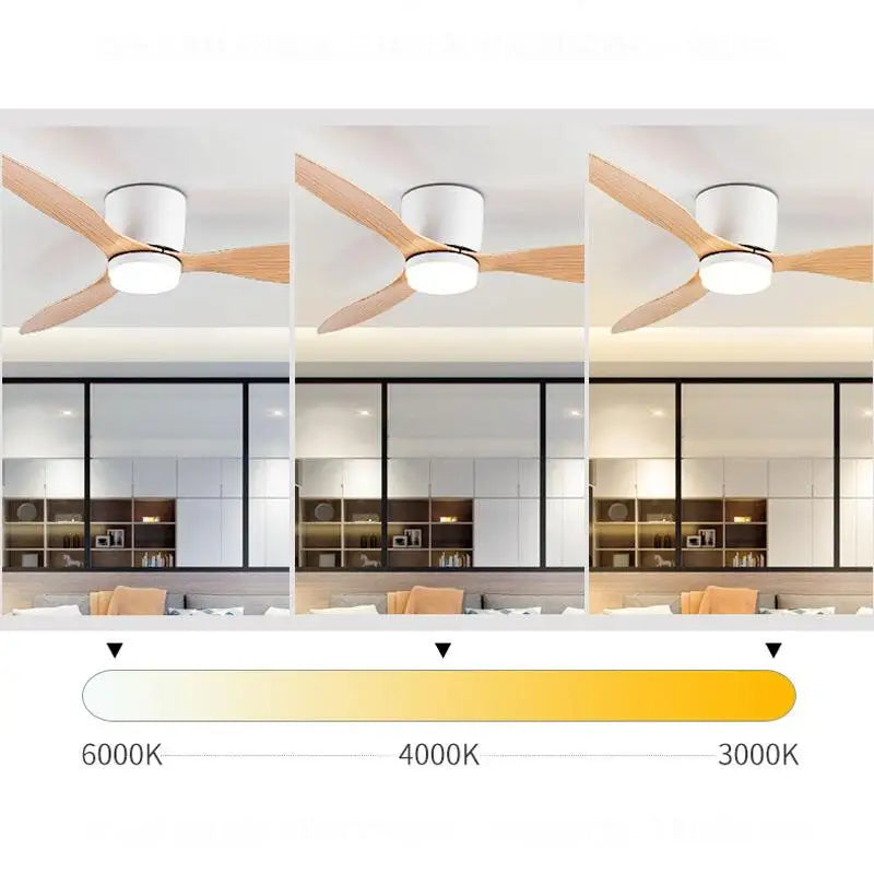 Dimmable LED Ceiling Fan – 42-52 Inch DC Motor for Modern Home Lighting
