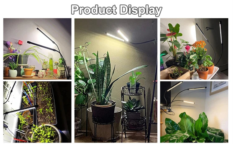 LED Clip Grow Light – Full Spectrum Lamp for Indoor Plant Seed Starting