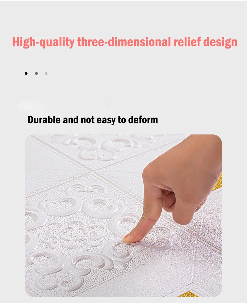 3D Brick Wall Stickers – Self-Adhesive Waterproof Panels for Home Decor