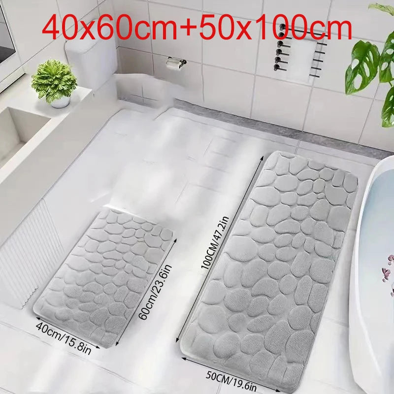 Absorbent Bathroom Rug – Slip-Resistant Floor Mat for Shower and Bathtub