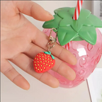 Strawberry Shaped Straw Cup – Cute Cartoon Fruit Tumbler for Summer Drinks