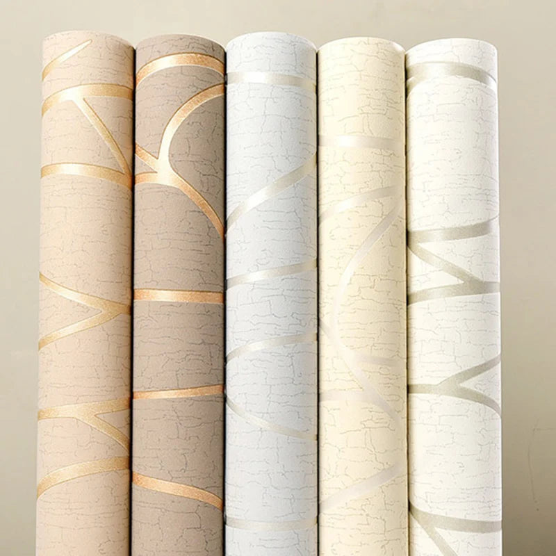 Non-Woven Striped Wallpaper – 53cm Thickened Modern Decor for Bedroom Walls