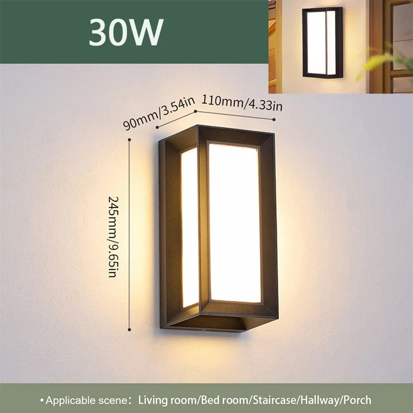 LED Outdoor Wall Lamp – Motion Sensor Waterproof Light for Porch Garden