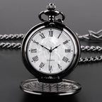 Vintage Silver Quartz Pocket Watch – Fashion Pendant Necklace for Men