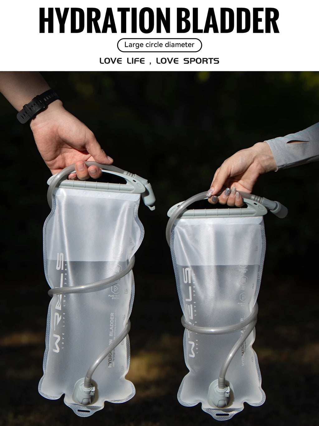 Hydration Bladder – BPA Free TPU Reservoir for Hiking Running and Cycling