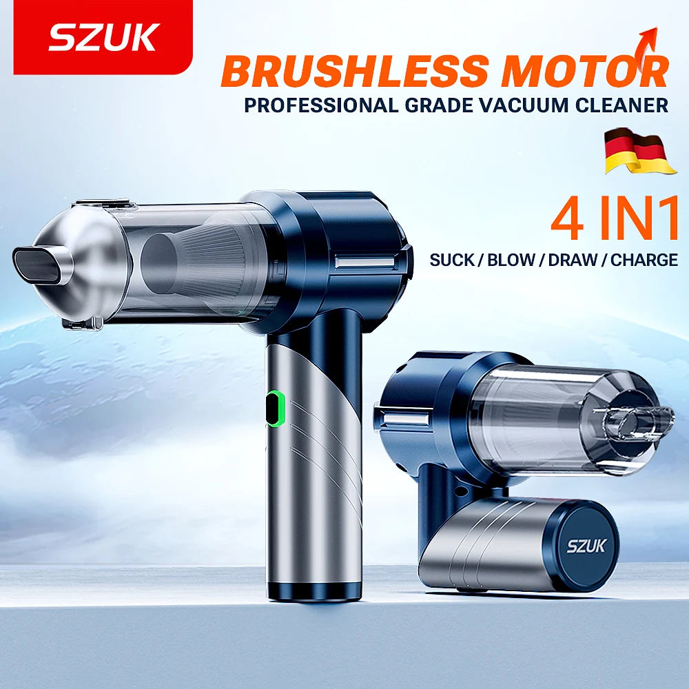 Portable Handheld Car Vacuum Cleaner – Wireless Strong Suction for Auto Interior