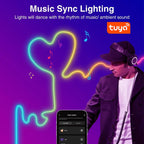 RGBIC Silicone Neon LED Strip – Music Sync Lighting for Room Decor