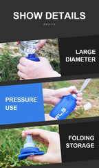 Collapsible TPU Water Bottle – BPA-Free Soft Flask for Outdoor Sports