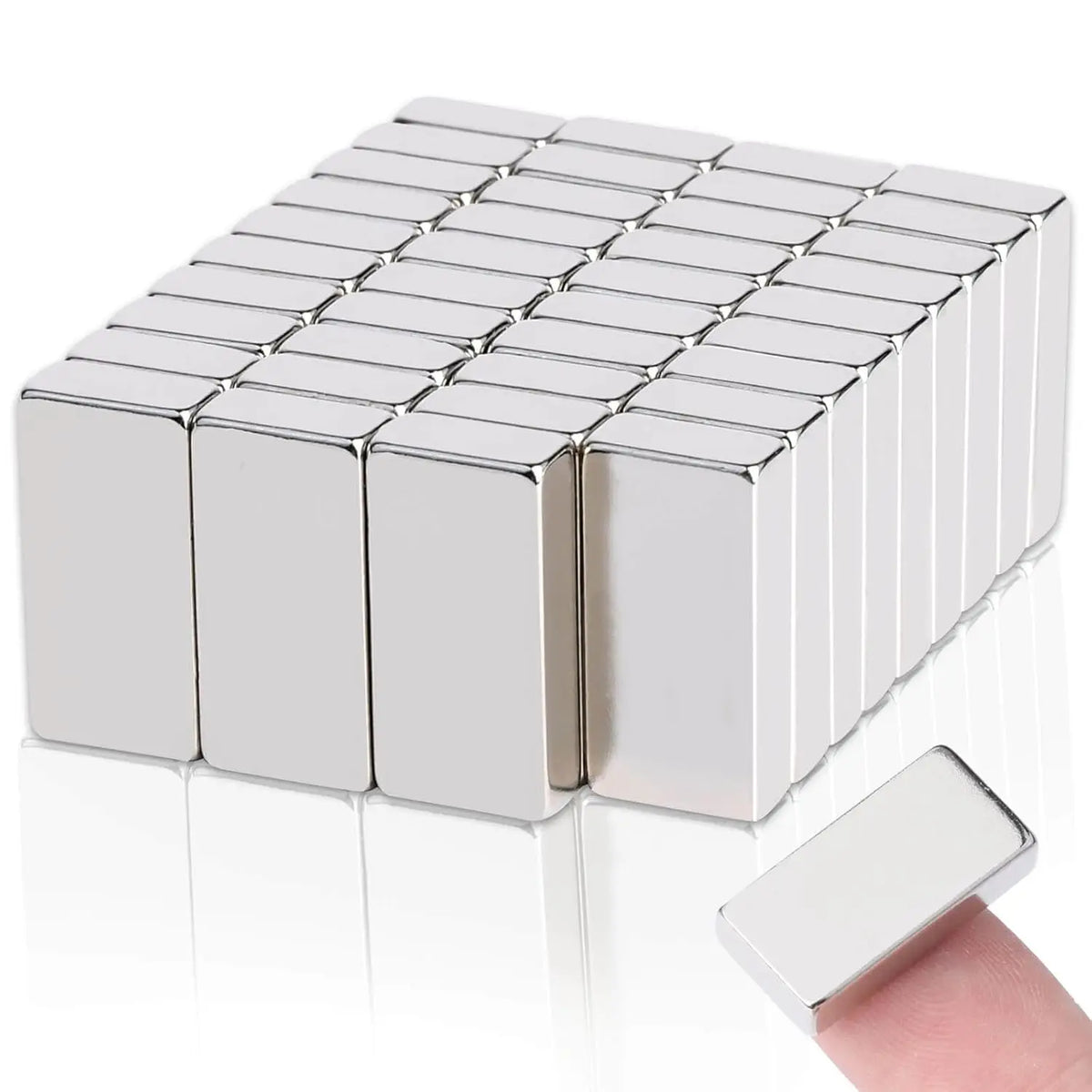 Neodymium Bar Magnets – 20x10x2 mm Rare Earth Metal Strips for DIY Projects