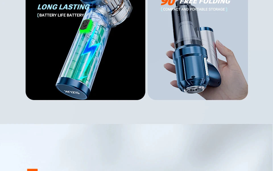 Portable Handheld Car Vacuum Cleaner – Wireless Strong Suction for Auto Interior