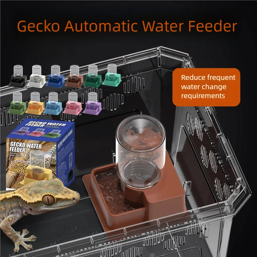 Automatic Reptile Water Dish – Decorative Feeder for Snakes Tortoise Geckos